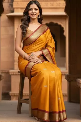 Woven design zari pure cotton kanjeevaram saree