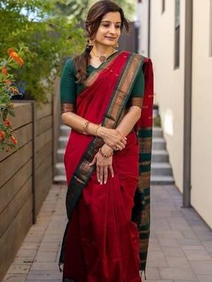 Zari silk blend kanjeevaram saree 1