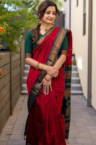 Zari silk blend kanjeevaram saree