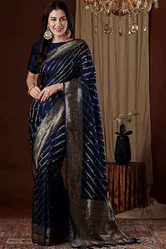 Ethnic motifs zari designer kanjeevaram saree
