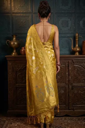 Woven design zari art silk designer kanjeevaram saree