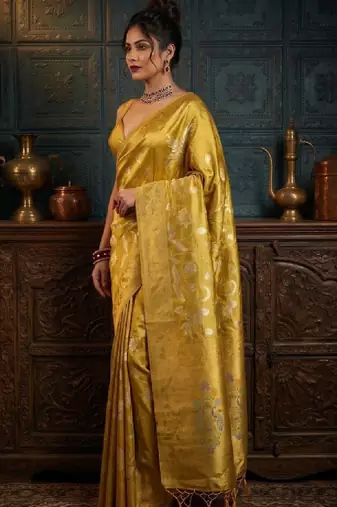 Woven design zari art silk designer kanjeevaram saree