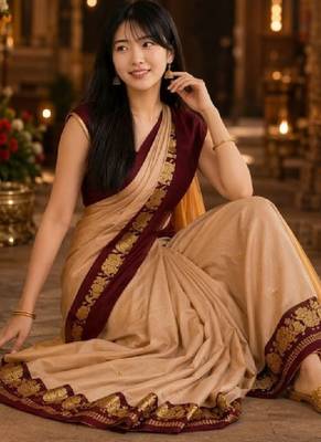 Zari pure cotton kanjeevaram saree 1