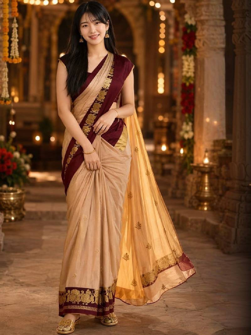 Zari pure cotton kanjeevaram saree