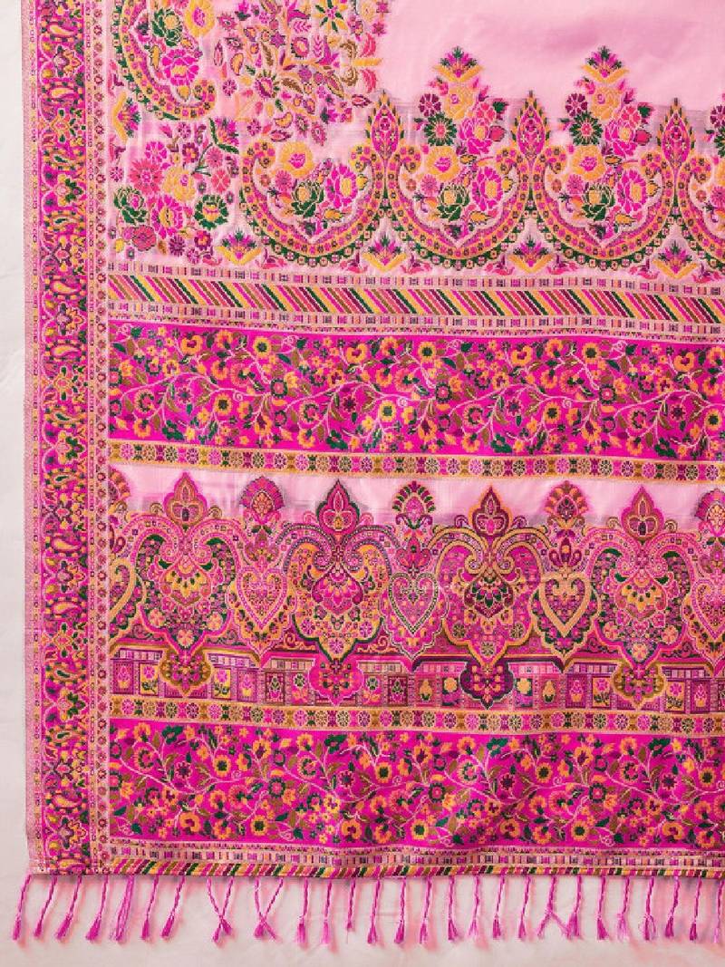 Woven design zari pashmina handloom kanjeevaram saree