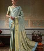 Woven design zari silk blend designer kanjeevaram saree