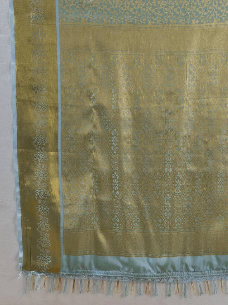 Woven design zari silk blend designer kanjeevaram saree