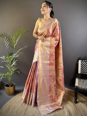 Woven design sarees with blouse piece 1