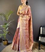 Woven design sarees with blouse piece