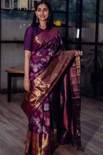 Silk blend kanjeevaram saree