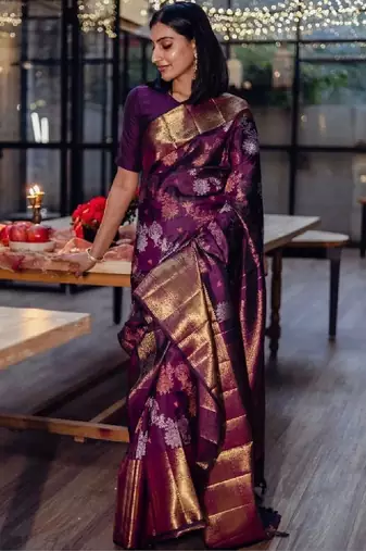 Silk blend kanjeevaram saree