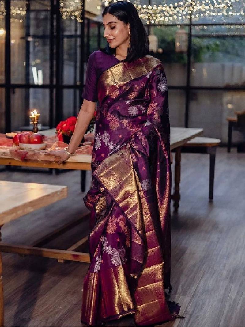 Silk blend kanjeevaram saree