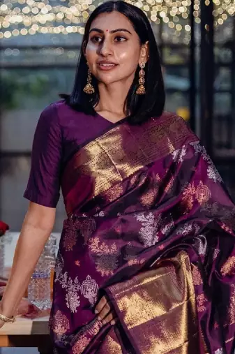 Silk blend kanjeevaram saree