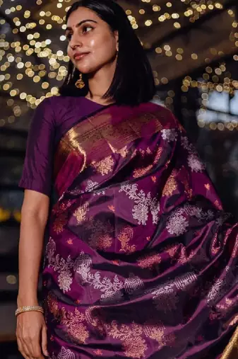 Silk blend kanjeevaram saree