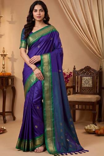Zari pure cotton kanjeevaram saree