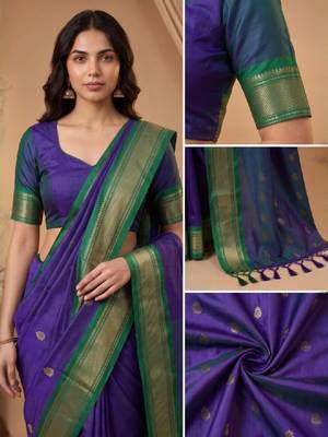 Zari pure cotton kanjeevaram saree 3