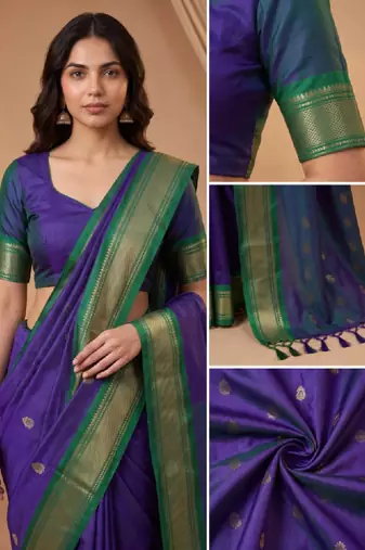 Zari pure cotton kanjeevaram saree