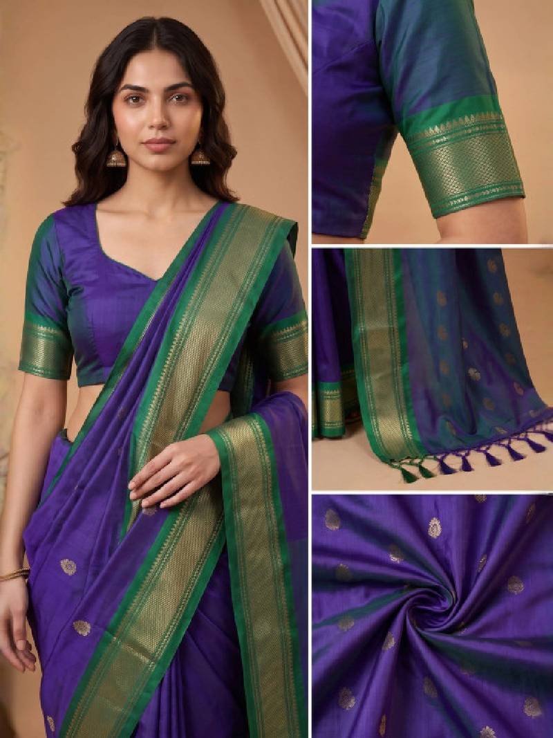 Zari pure cotton kanjeevaram saree