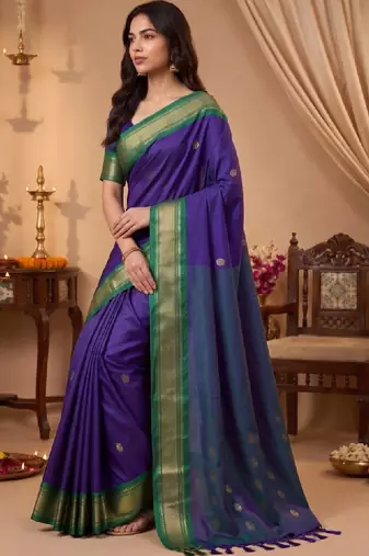 Zari pure cotton kanjeevaram saree