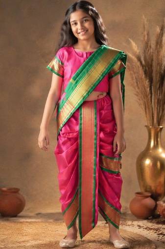 Zari art silk dhoti kanjeevaram saree