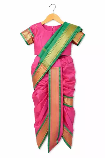 Zari art silk dhoti kanjeevaram saree