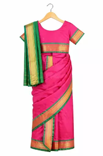 Zari art silk dhoti kanjeevaram saree