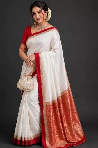 Woven design zari pure cotton kanjeevaram saree