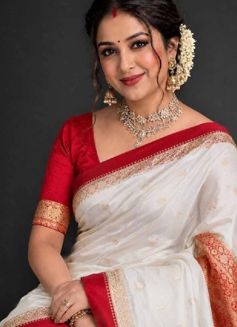 Woven design zari pure cotton kanjeevaram saree