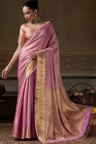 Woven design zari silk blend designer kanjeevaram saree