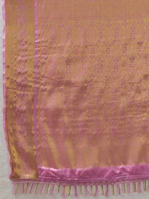 Woven design zari silk blend designer kanjeevaram saree 4
