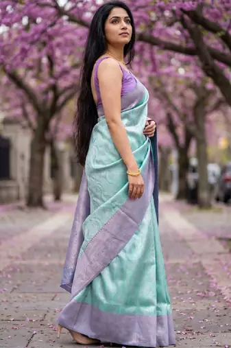 Woven design zari art silk handloom kanjeevaram saree