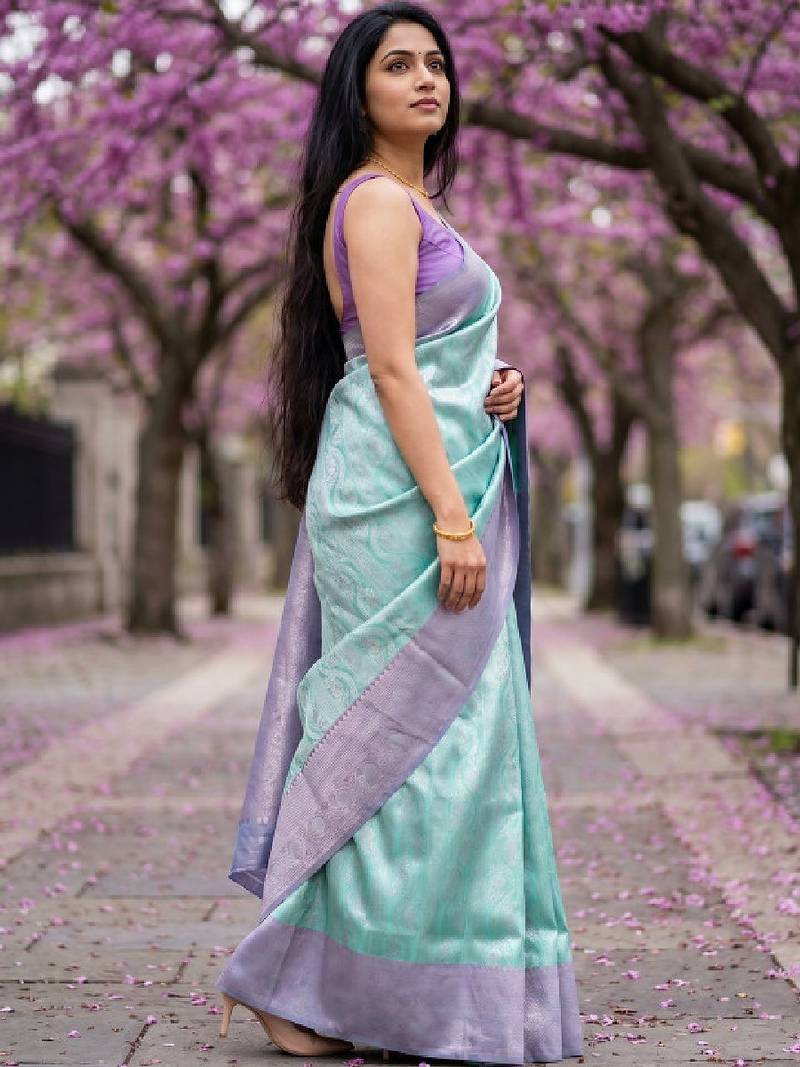 Woven design zari art silk handloom kanjeevaram saree