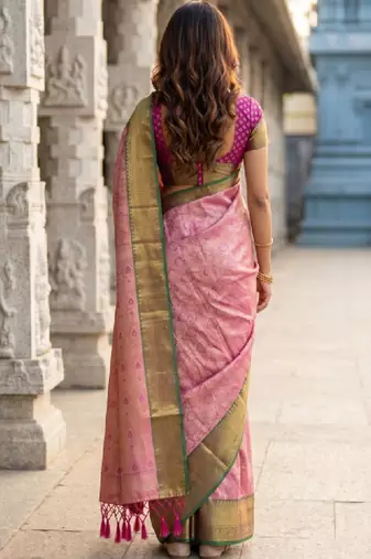 Woven design zari art silk designer kanjeevaram saree