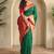 Green paithani silk zari weaving contrast blouse piece & sarees