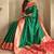 Green paithani silk zari weaving contrast blouse piece & sarees