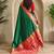 Green paithani silk zari weaving contrast blouse piece & sarees