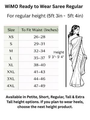 Maroon zari woven ready to wear saree 4