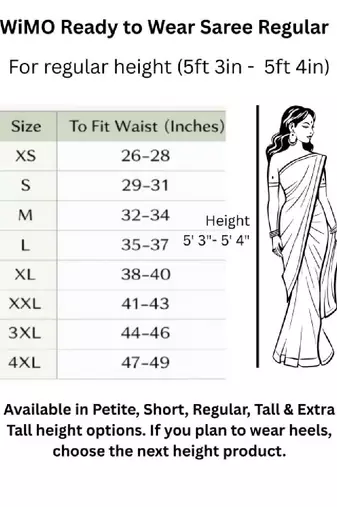 Maroon zari woven ready to wear saree