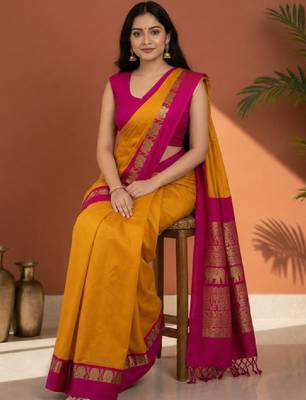 Pure cotton kanjeevaram saree 1
