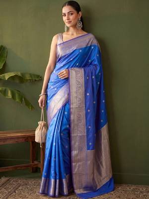 Woven design zari art silk kanjeevaram saree 1