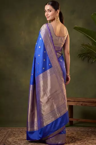 Woven design zari art silk kanjeevaram saree