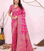 Woven design zari art silk kanjeevaram saree