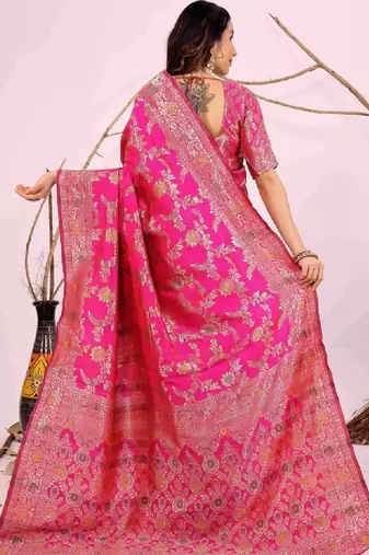Woven design zari art silk kanjeevaram saree