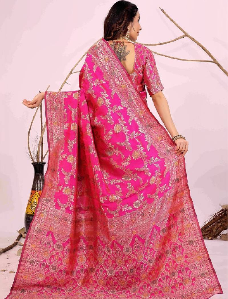 Woven design zari art silk kanjeevaram saree