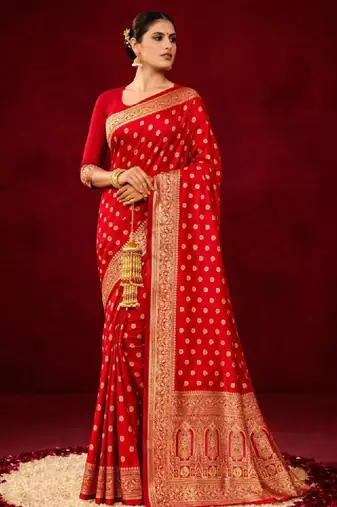 Woven design zari silk blend kanjeevaram saree