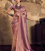 Woven design kanjeevaram saree with blouse piece