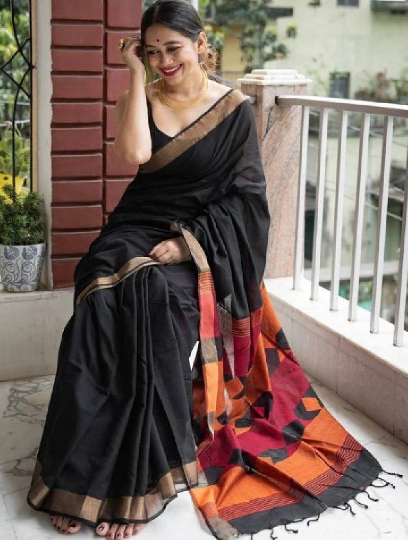 Woven design silk blend heavy work kanjeevaram saree