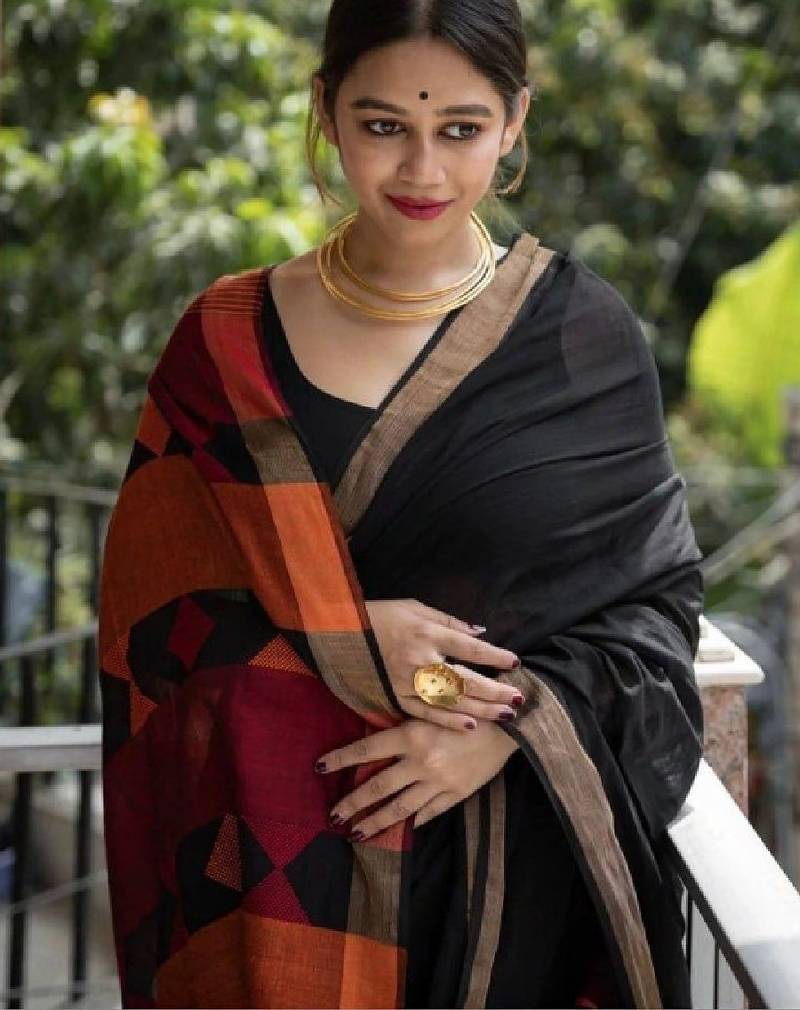 Woven design silk blend heavy work kanjeevaram saree