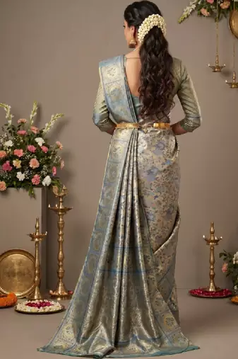 Woven design zari art silk handloom kanjeevaram saree