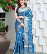 Floral zari art silk kanjeevaram saree